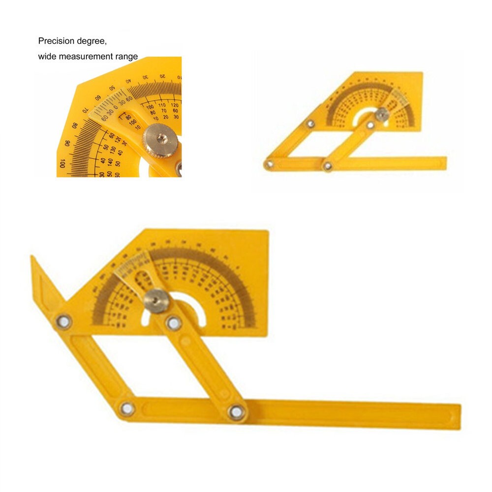 Plastic Protractor Goniometer Angle Finder Miter Gauge Arm Measuring Ruler Tool