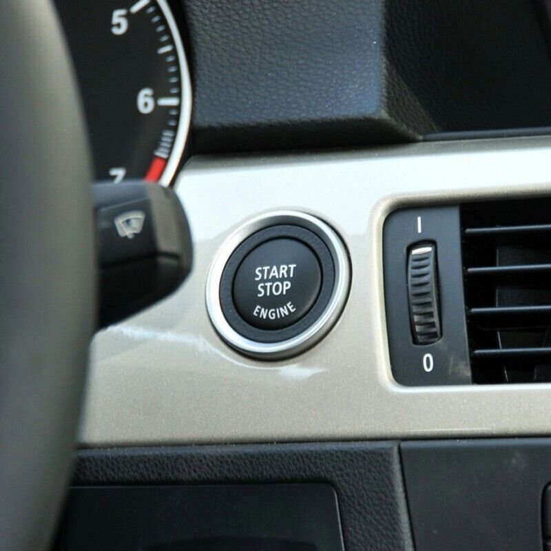 Black Engine Start Stop Switch Button Cover Fit for BMW E60 E70 E83 E84 E90 E92