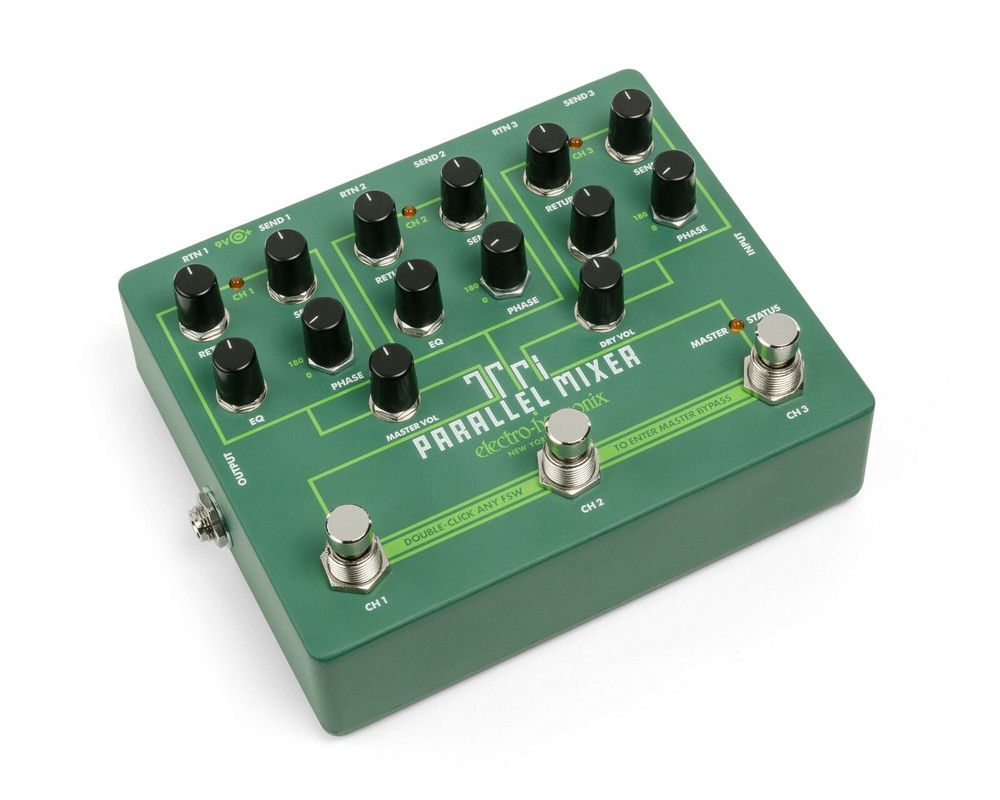 New Electro Harmonix EHX Tri Parallel Mixer Guitar Effects Pedal