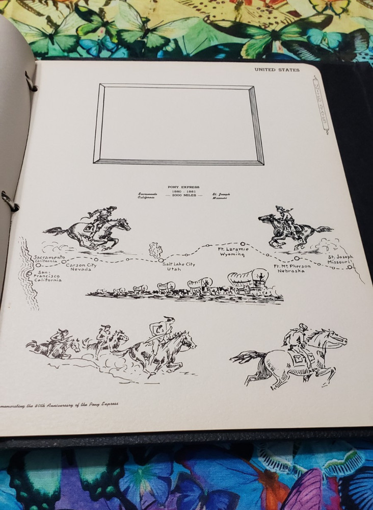 VINTAGE MACO PHILATELIC SERVICE UNITED STATES COMMEM PLATE BLOCK POSTAGE ALBUM