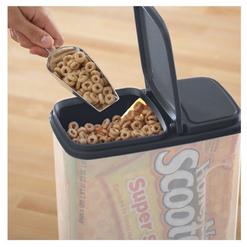 Clear Plastic Cereal Dispenser 2 Pack 32 Cup Storage Container Kitchen Organizer