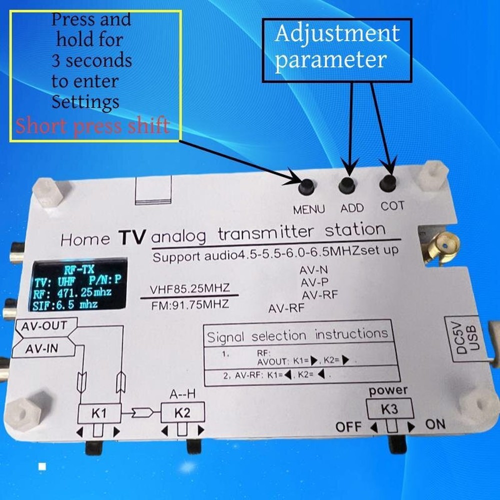 Home TV Analog Transmitter Station Transmission AV High Definition Part