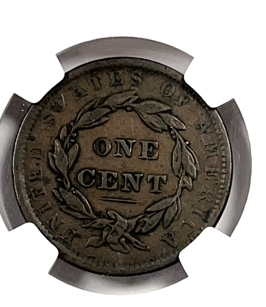 1837 Coronet Head Large Cent : NGC VF25