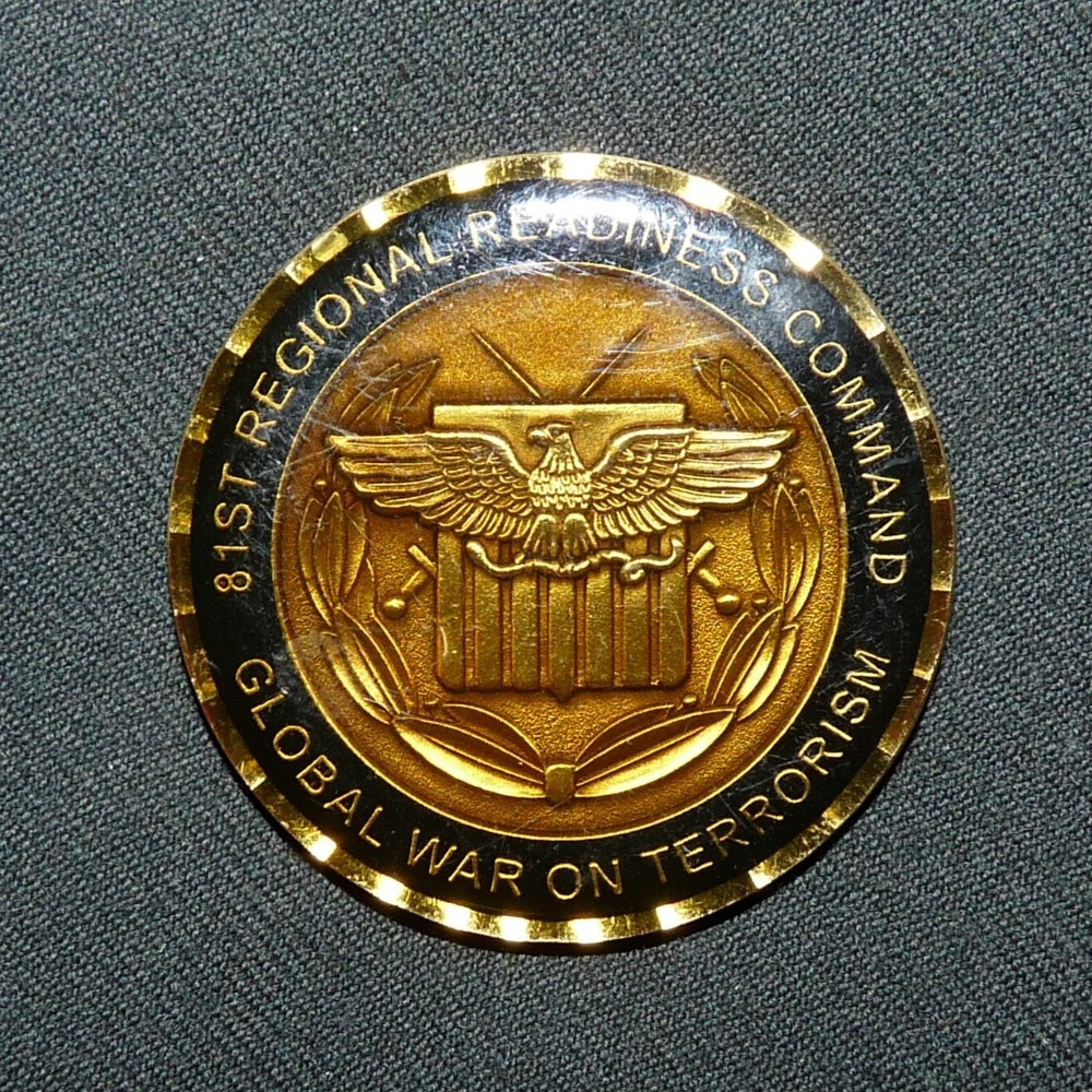 Original 81st Regional Readiness Command GWOT Cmd General's Challenge Coin
