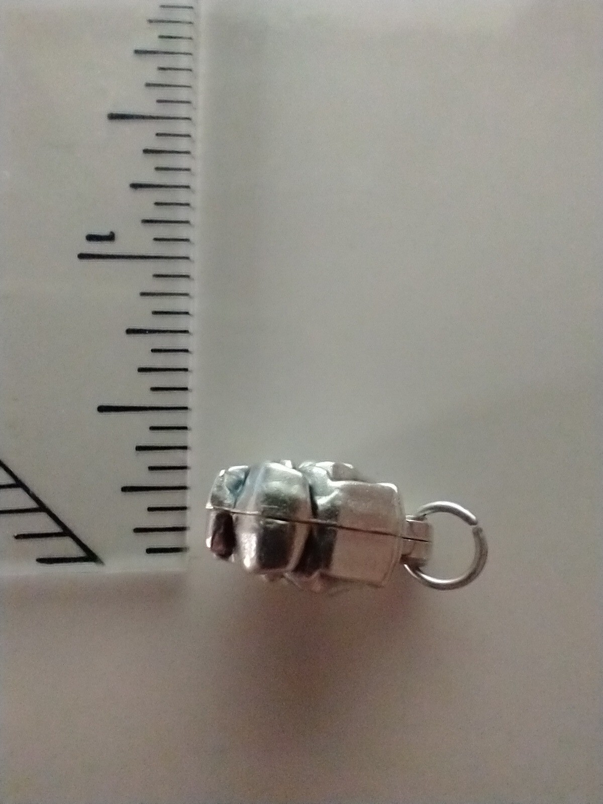 Catholic St Michael Guardian Angel Silver Tone Locket Petite Medal, Italy