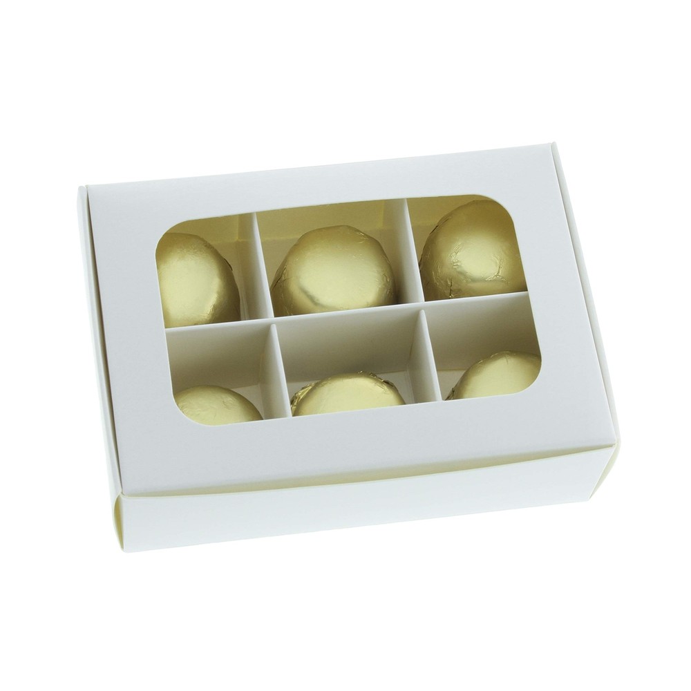 20-pack White Mini Candy Boxes with Window and Dividers | Chocolate Box | Tre...