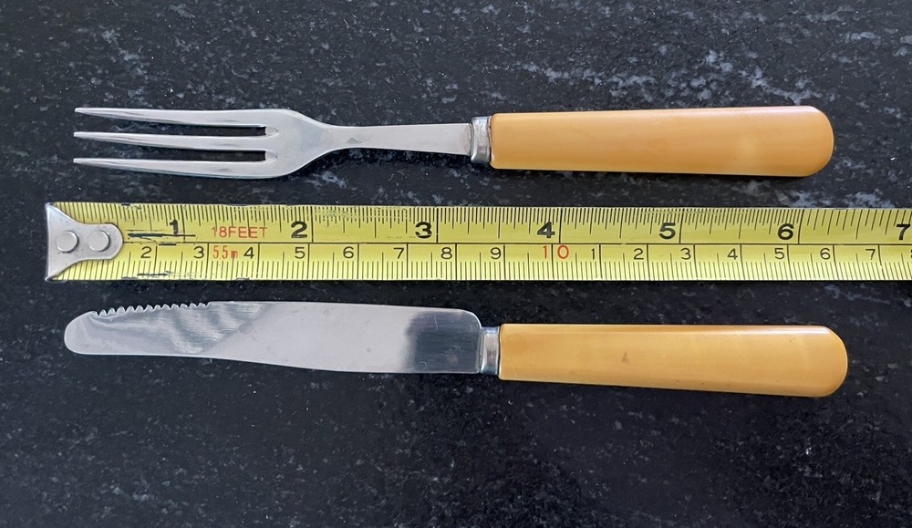 Vintage Soligen Rostfrei Bakelite Knife and Fork Set Germany