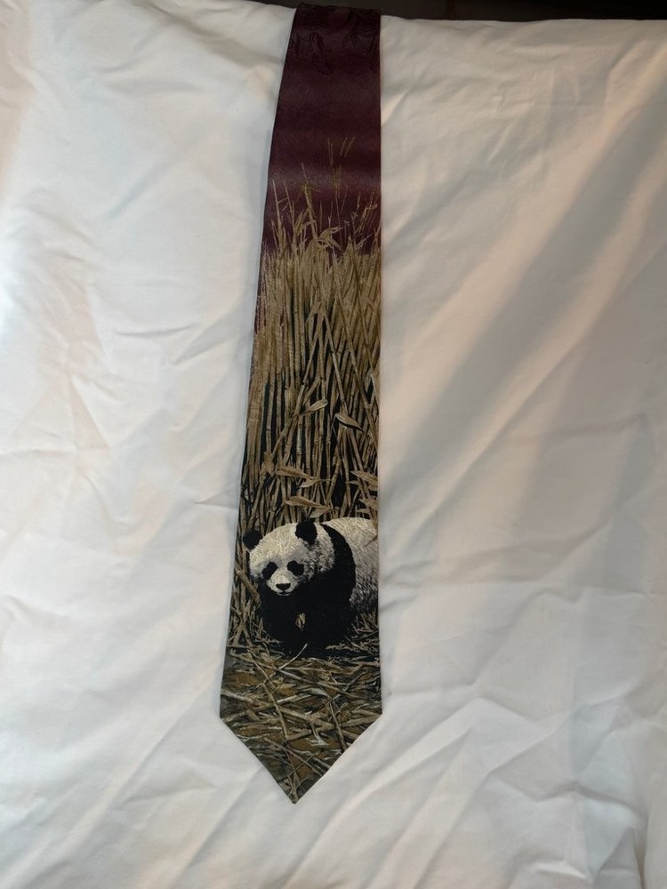 Endangered Species Panda Silk Tie