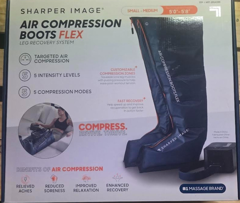 Small -Medium Sharper Image Air Compression Boots Flex Leg Massager Powerboost