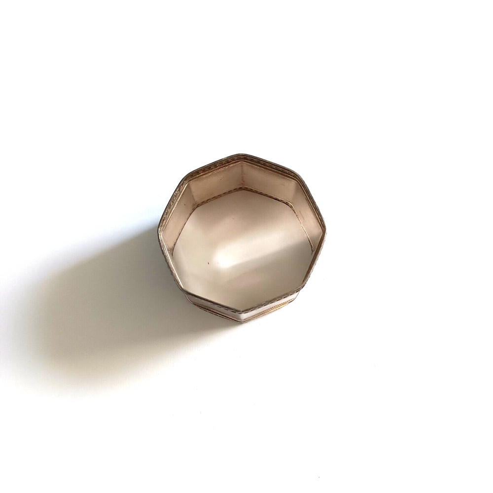 octagonal sterling silver napkin ring