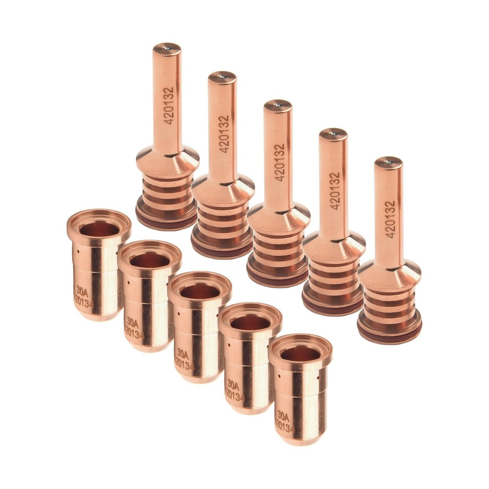 Replacement Plasma Consumables Set for PMX 30AIR 5 Electrodes & 5 Nozzles