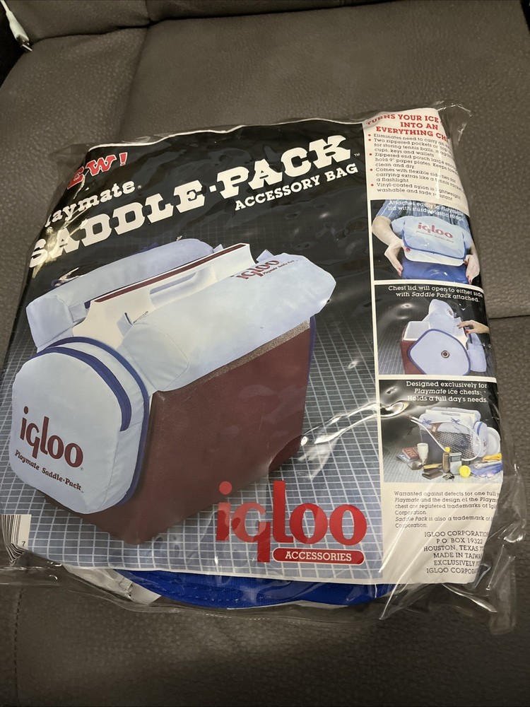 VINTAGE Igloo Playmate Saddle Pack Accessory Bag By Igloo Not Used Extra Storage