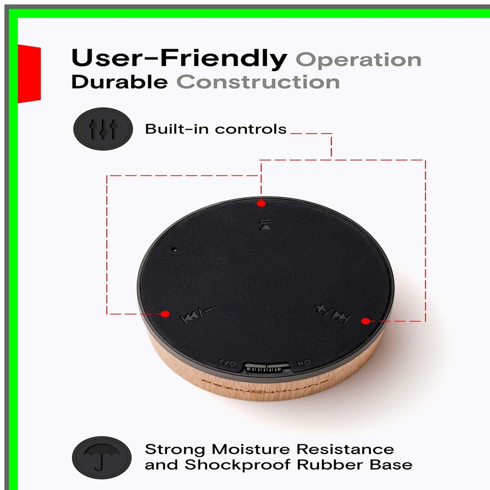 Handcrafted Bamboo Portable Bluetooth Speaker