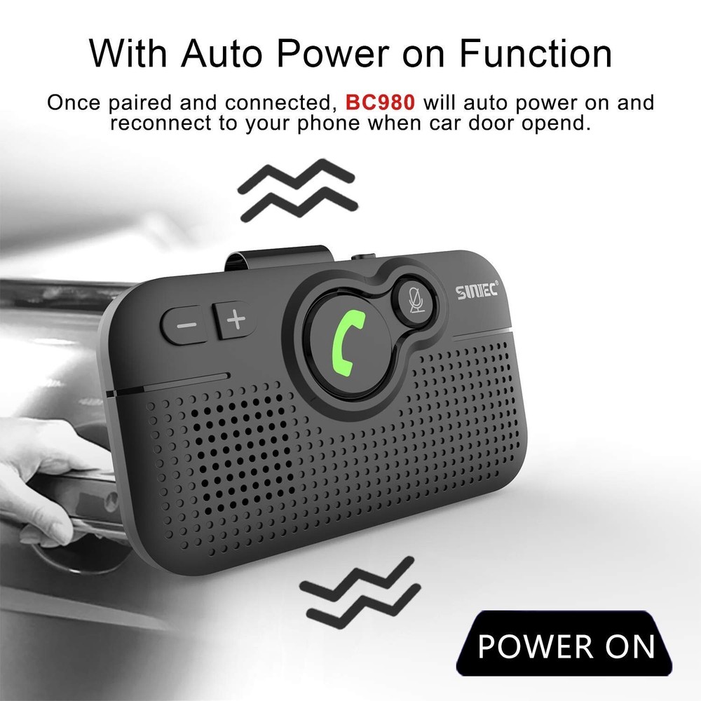 Bluetooth Car Speaker for Cell Phone, Handsfree Bluetooth Car Kit Motion AUTO...