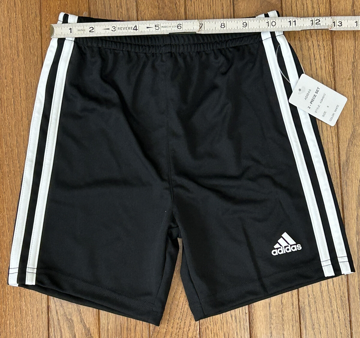 New Adidas Boy's Outfit T-Shirt Tee & Shorts big Logo Size 6 MSRP $38 (D23)