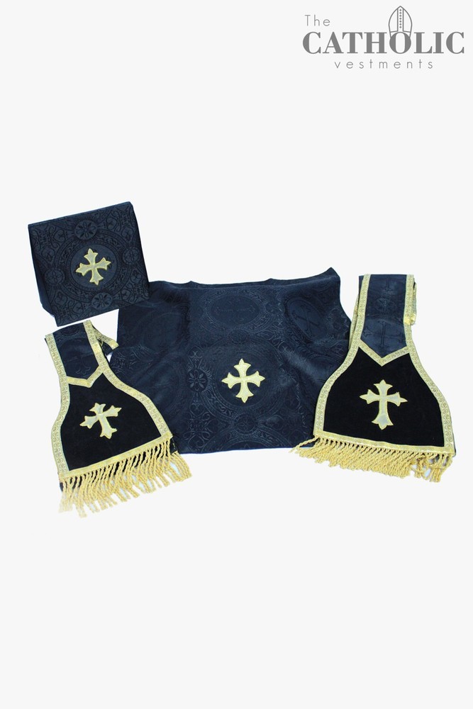 Fiddleback Vestment & Mass Sets - Black