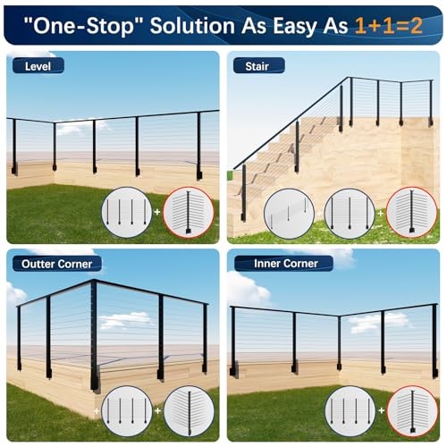 Side Mount Inner Corner Post (Post Body 47.6"), 42" 1 Corner Post-Inner-1 Pack