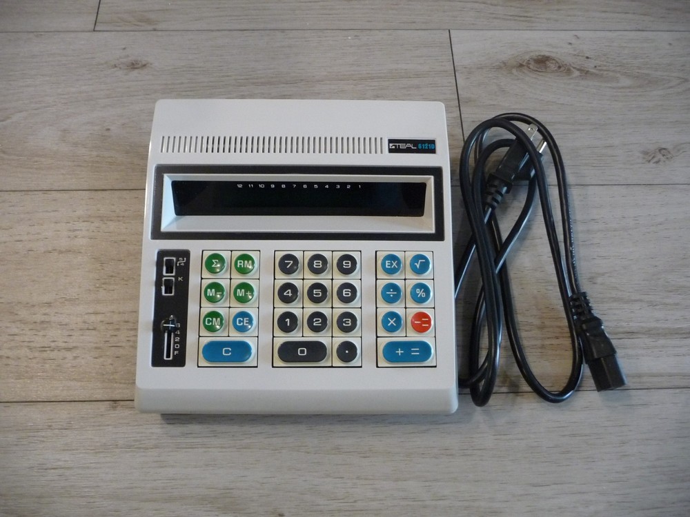 Vintage Teal 6121D Adding Machine Calculator