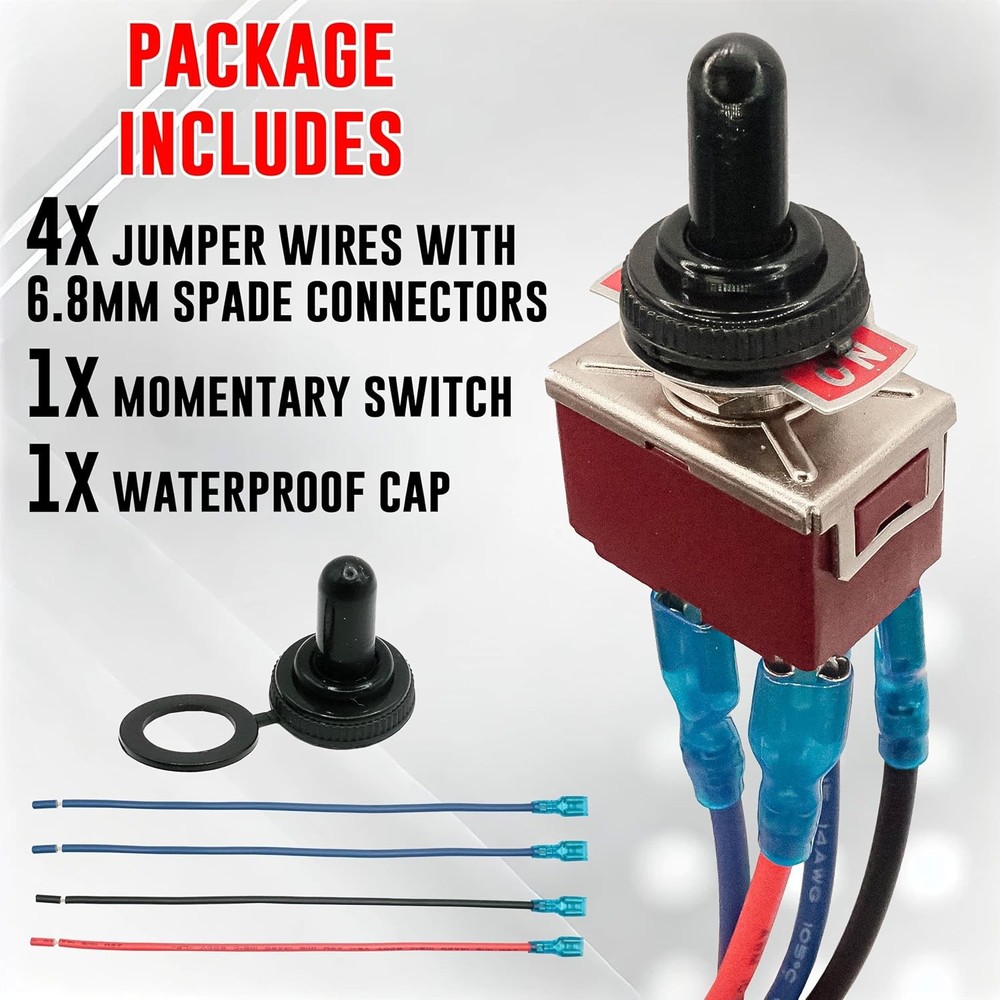 Momentary Reverse Polarity Switch 12V 30A | DPDT 4-Pin...