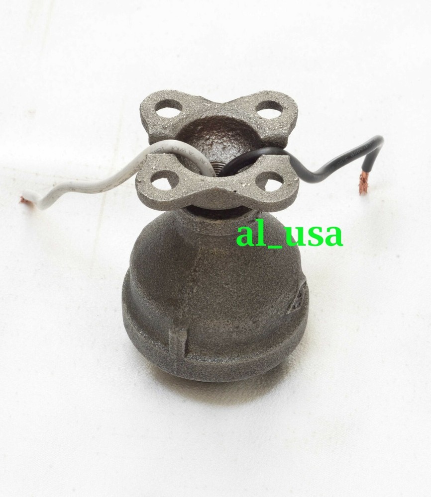 Steampunk Industrial Lamp holder SURFACE MOUNT. Black Iron Pipe Lamp Socket.