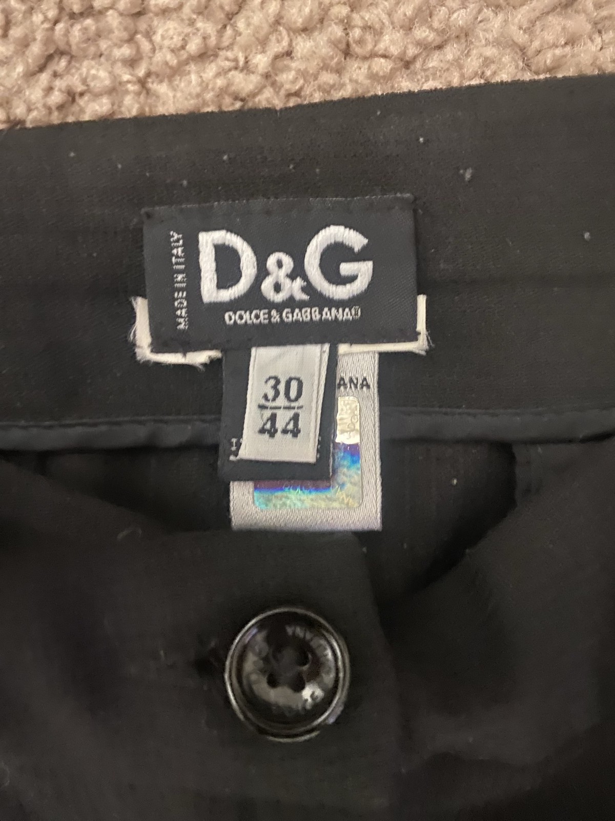 D&G Dolce & Gabbana Black Wide Leg Dress Pants Womens 30” 44 inseam vintage