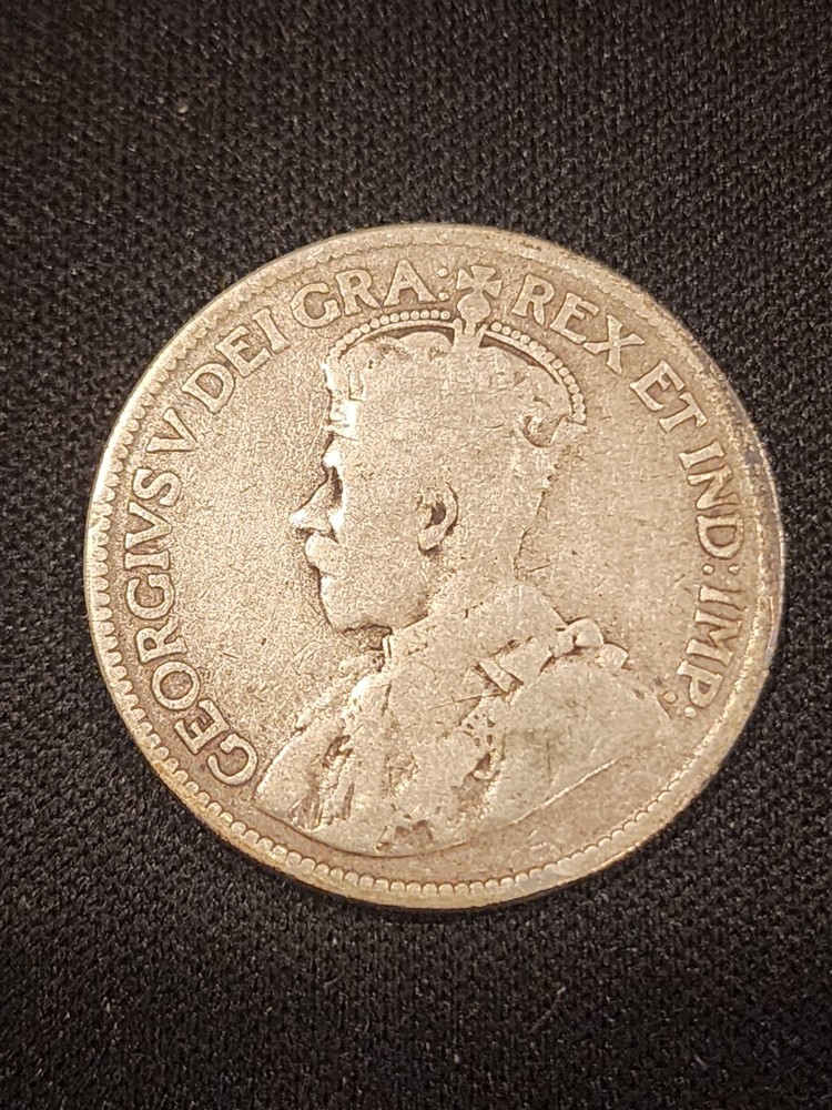 1919 Canada 25 Cents Silver Coin