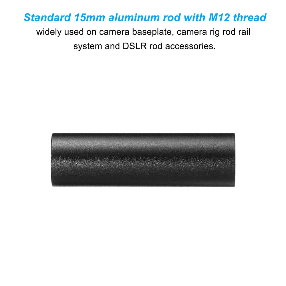 2" 15mm Rods Camera Rods M12 Thread Aluminum Alloy for Rail Support System