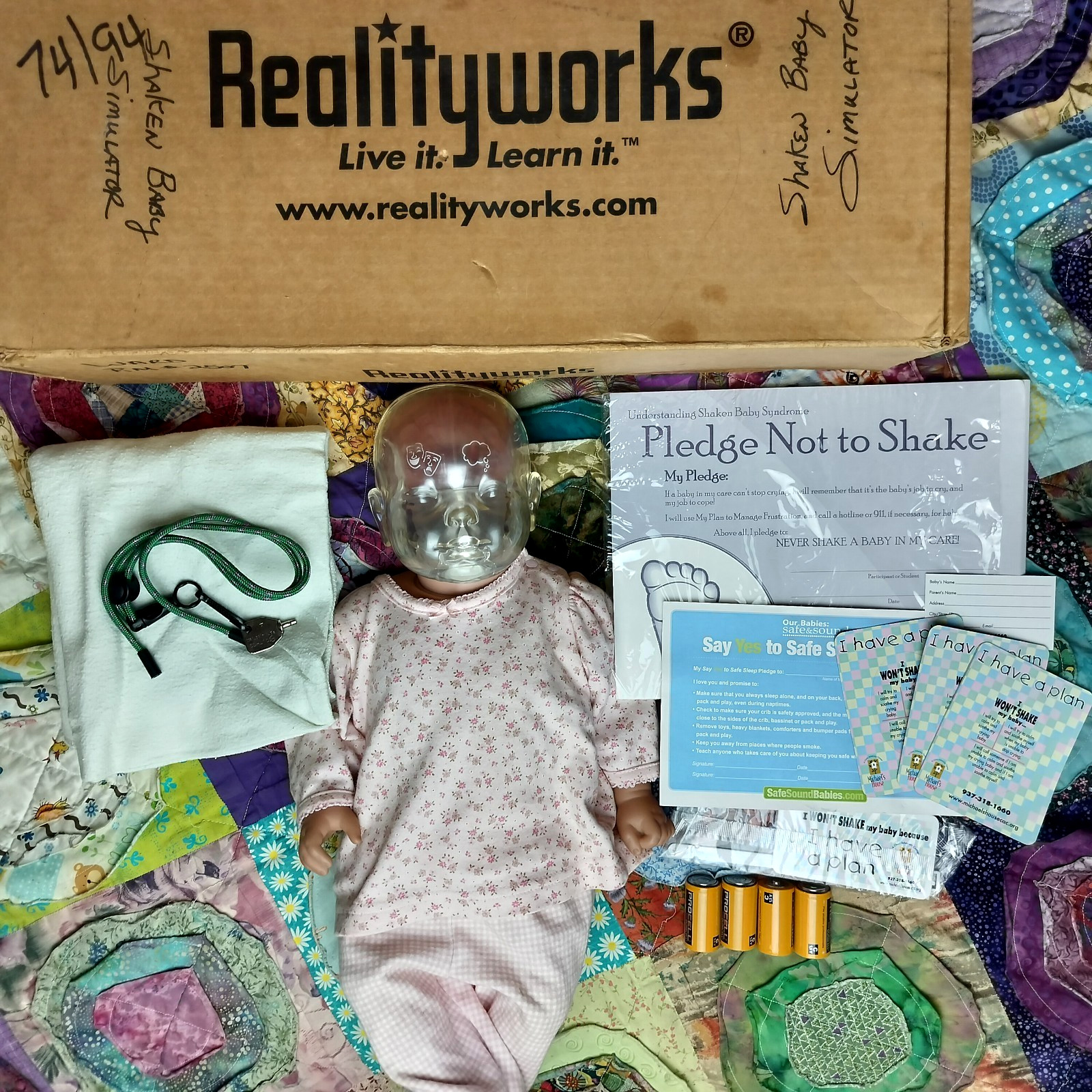 RealCare Realityworks Shaken Baby Syndrome Simulator In Box With Key And More