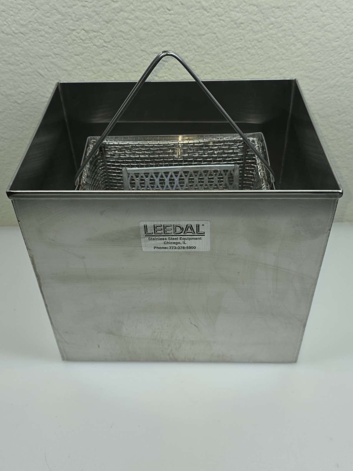 Leedal Stainless Steel Darkroom Film Processing Tank w/ Basket, Divider 11x8x10