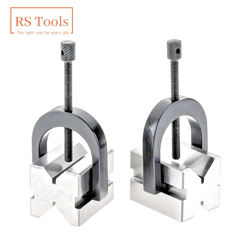 Precision Engineers All Steel Vee Blocks Clamp Set V Block Matched Pair RSTOOLS