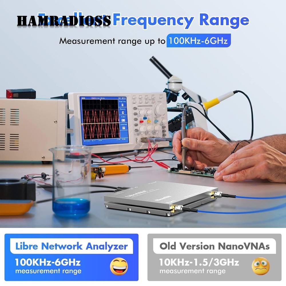 LibreVNA 2.0 Upgraded Version 100kHz-6GHz Portable Vector Network Analyzer USB