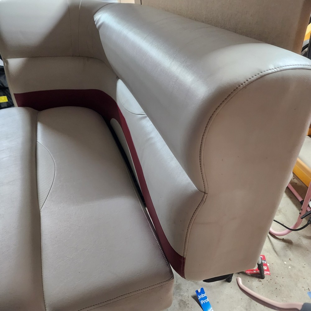 Wise Pontoon Boat Couch Cushions Radius Corner Maroon/Red 2PC NOS