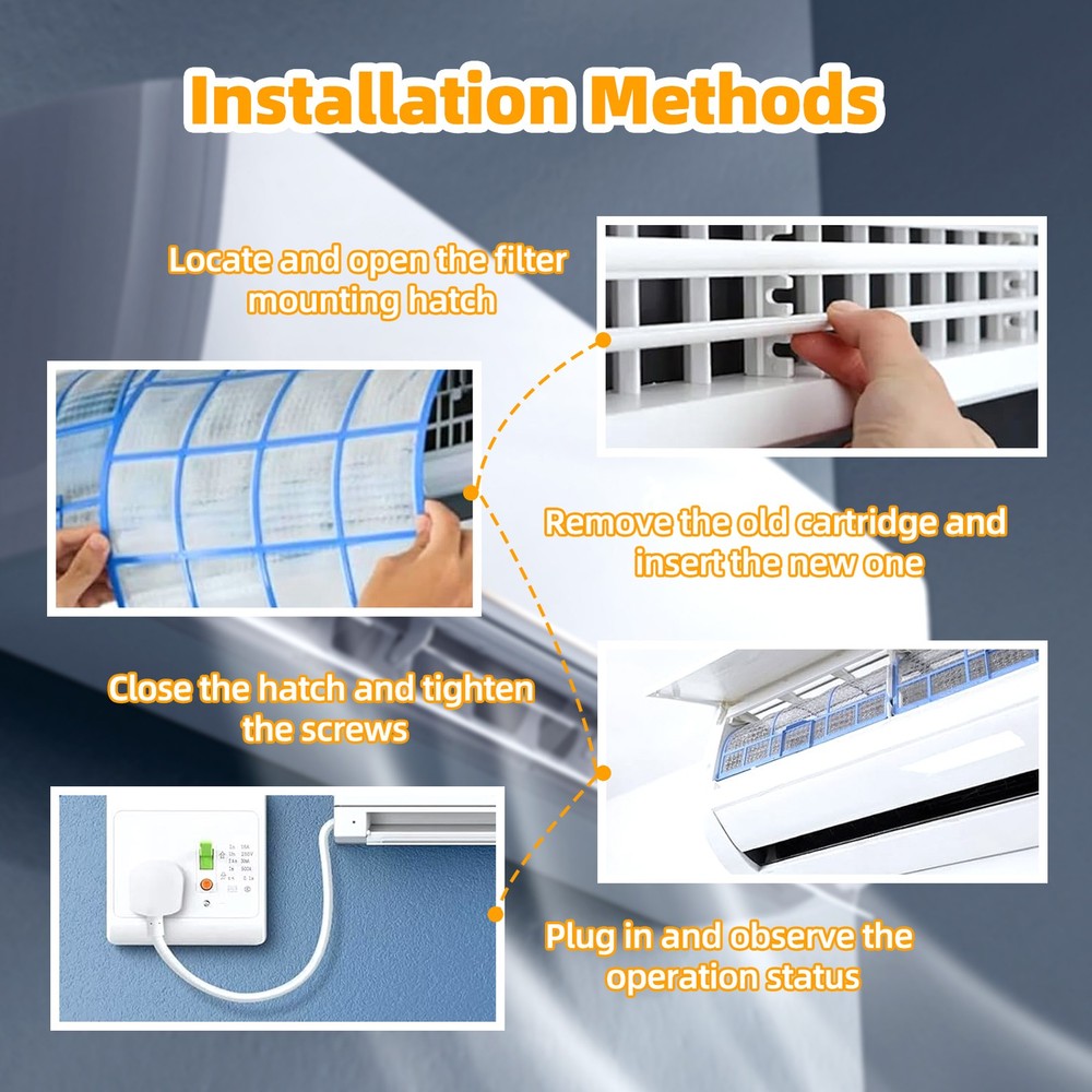 4 Pack Air Filter Fit for Fujitsu General Mini Split Models UTR-FA16 UTR-FA16-2