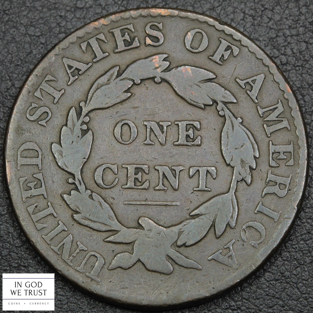 1827 Coronet Matron Head Copper Large Cent 1C