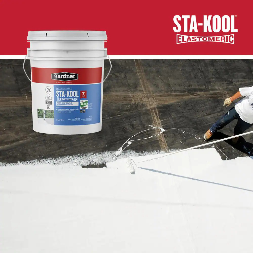 5 Gal. Sta-Kool Elastomeric White Reflective Roof Coating