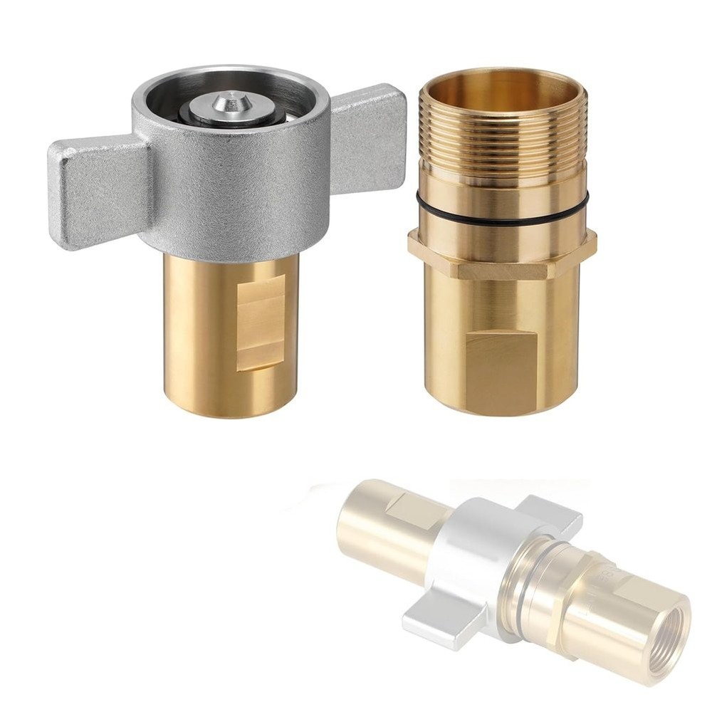 1pcs 1" NPT Wet-Line Wing Nut Hydraulic Quick Disconnect Coupler / Coupling Set