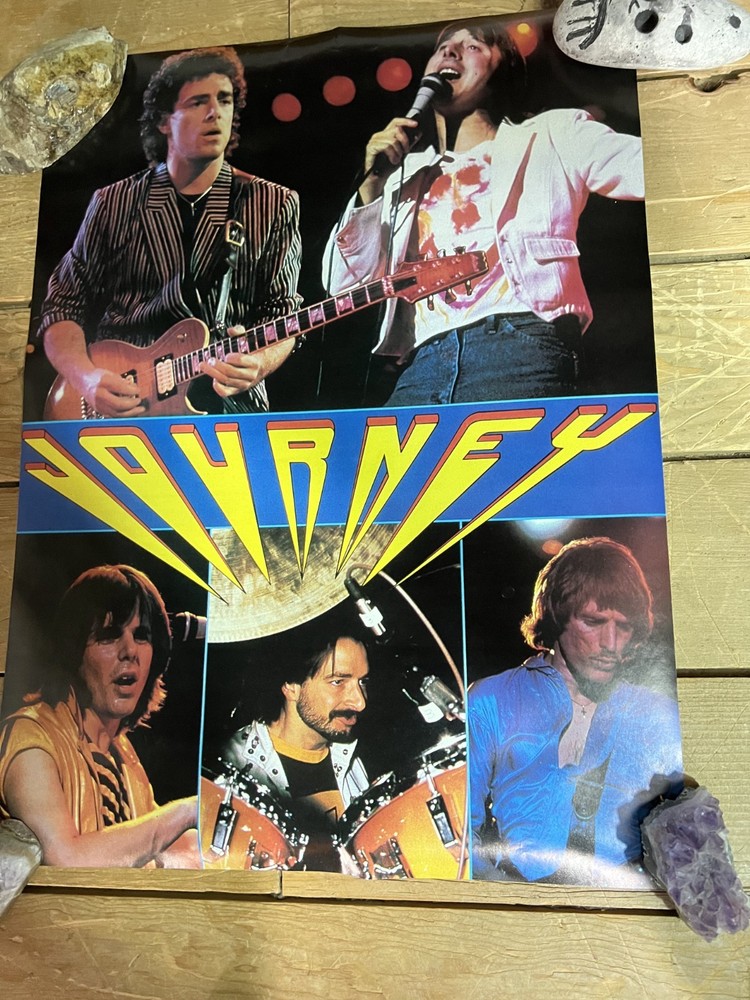 VTG 1980s Journey Rock Band Poster 22" x 16 1/2"