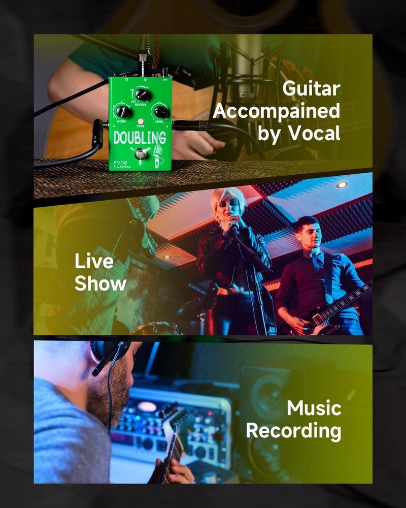 FV02 Vocal Doubling Effects Pedal - Mic & Guitar Amplifier
