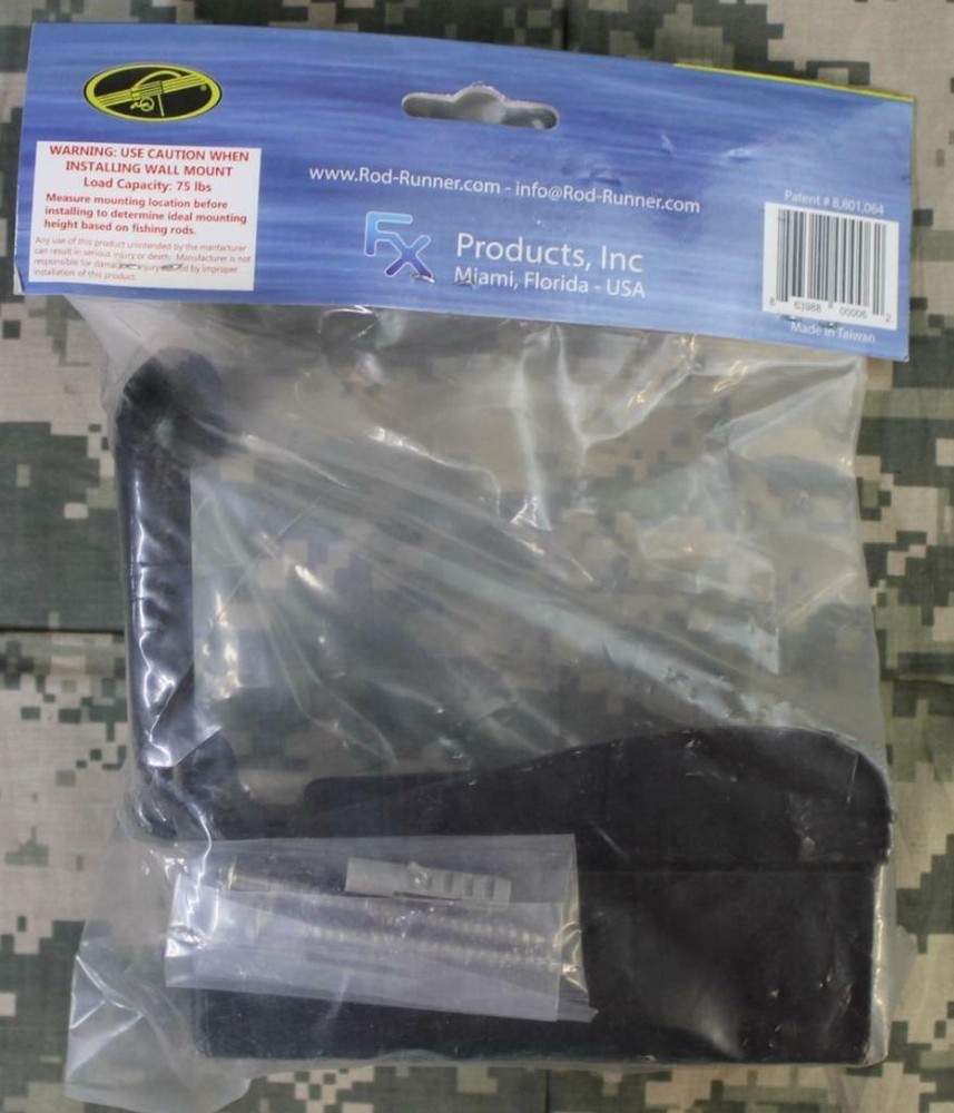 Rod-Runner RRWM Wall Mount Includes Mounting Hardware Store Rods Vertically NEW!