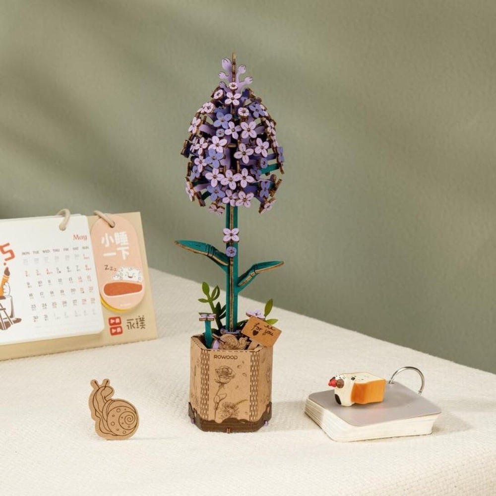 DIY 3D Wood Puzzle Lilac 154pcs