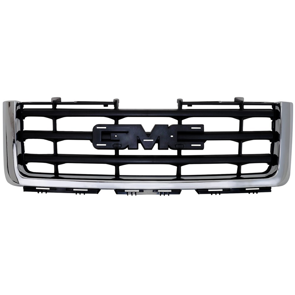 Grille Assembly For 2007-2013 GMC Sierra 1500 Chrome Shell With Emblem Provision