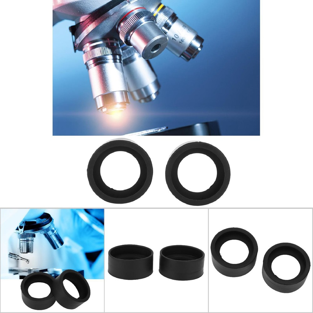 2Pcs Rubber Eyepiece Covers For Stereo Microscope Protection GLTY