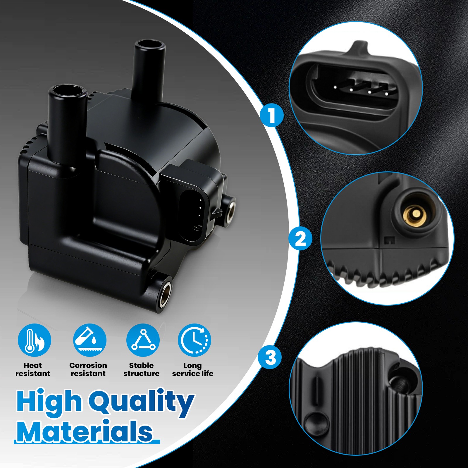 NEW For Harley Softail Touring Dyna Delphi FI 31743-01 Lgnition Coil Single Fire