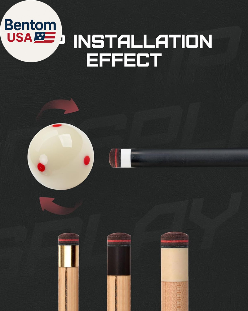 13 mm Pool Cue Tips 5 Layer Pool Stick Tips (Hardness Soft/Medium/Hard) Billiard