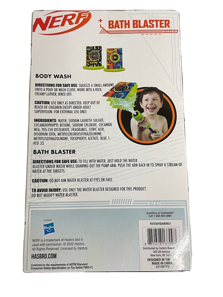 Nerf Bath Blaster Body Wash - New