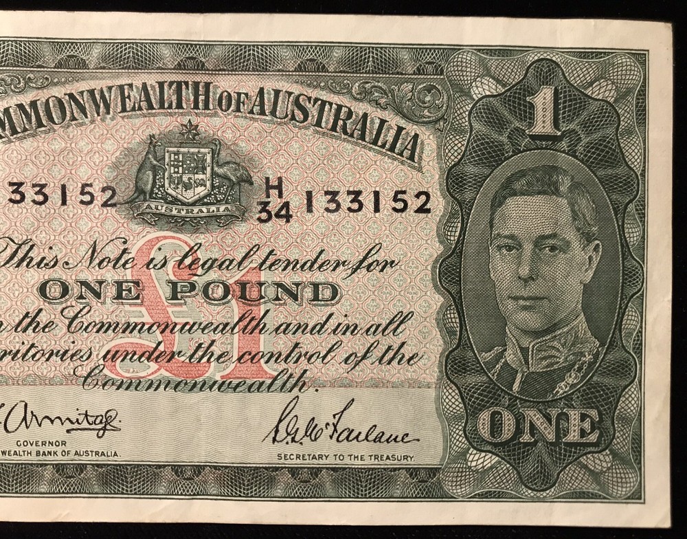 1942 1 Pound Australia - Armitage McFarlane - Nice Example P-26b - CA661