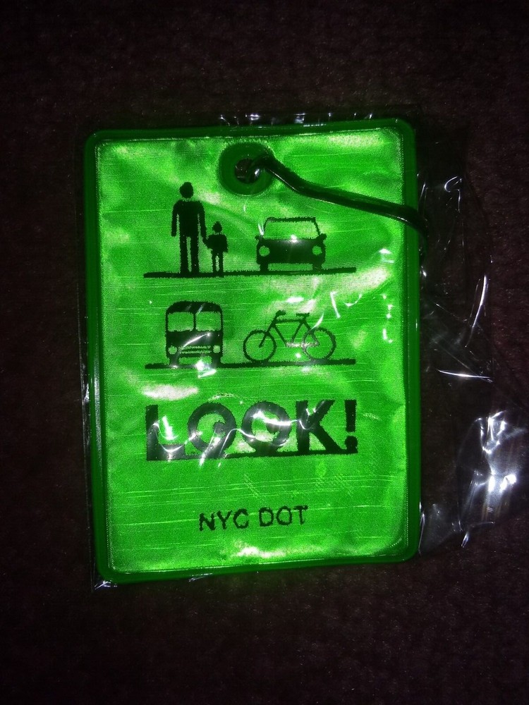 3 NYC DOT Vision Zero Logo Bicycle Helmets Medium Reflector Guide Map Bracelet..