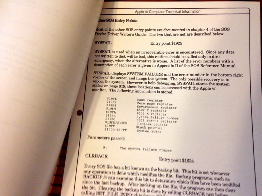 Undocumented Apple / SOS Features / Apple III Home Computers