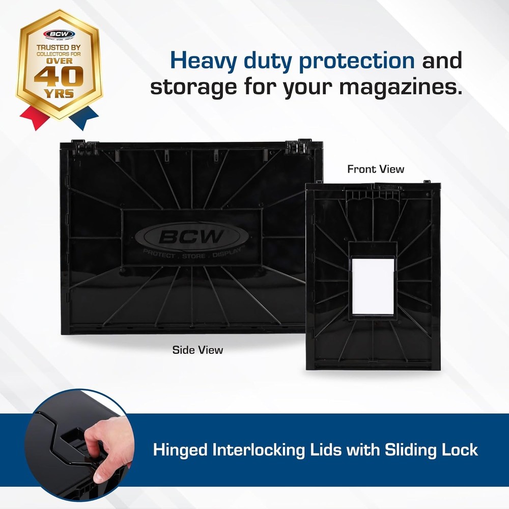 Plastic Magazine Bin Black