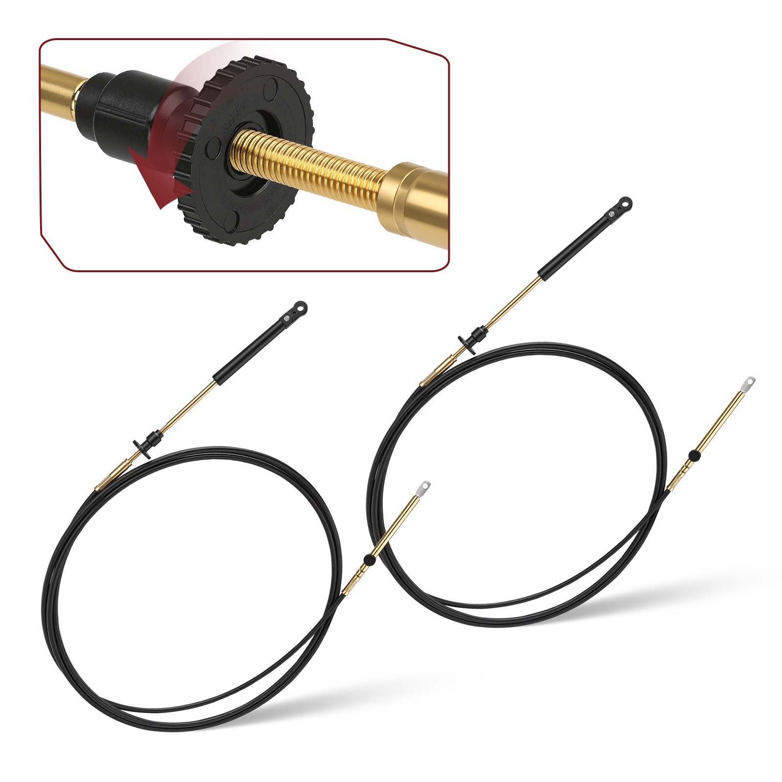 2 Pcs Throttle Shift Remote Control Cable For Johnson Evinrude OMC BRP 1979-1994